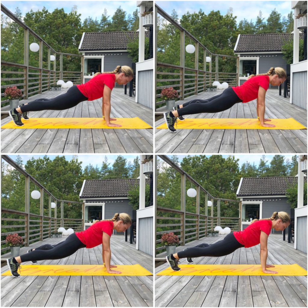 planka med vandrande ben