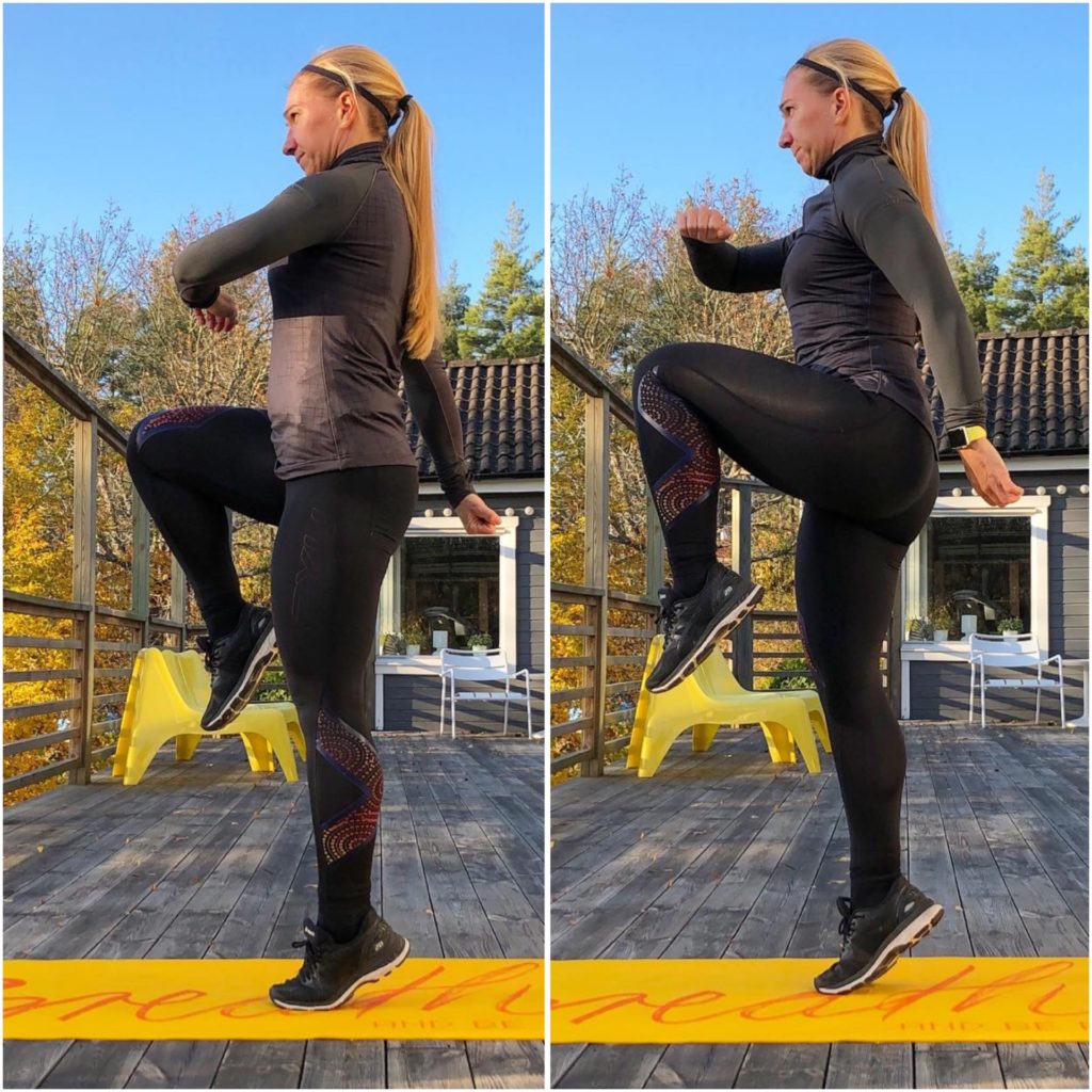 Vadhävning med knälyft