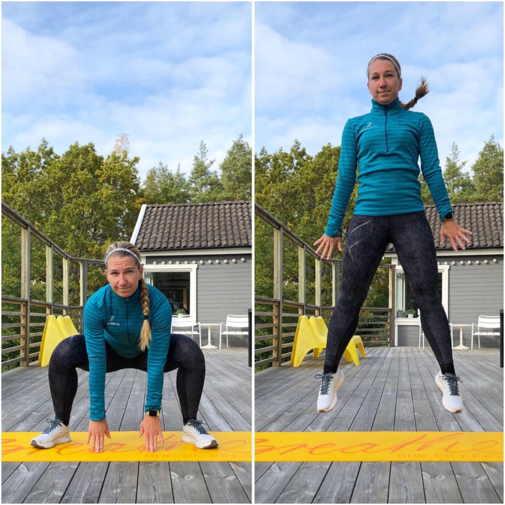 Breda squat med hopp