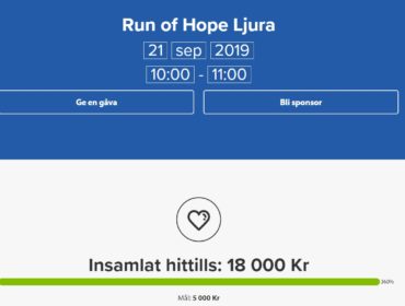Vi fick ihop 18.000 kr!