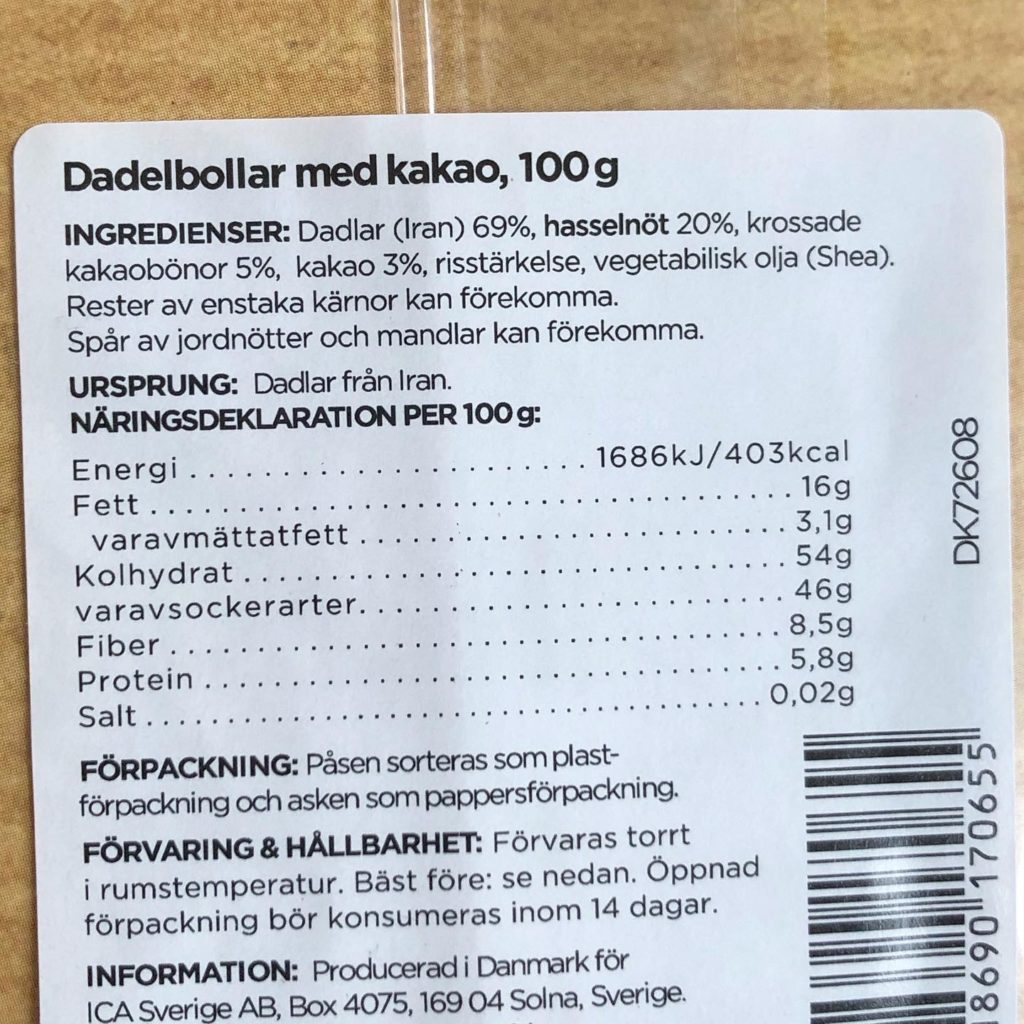 Dadelbollar med kakao