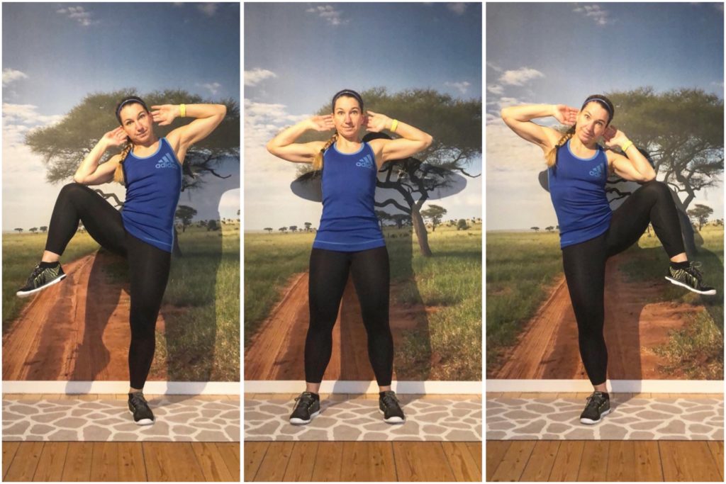 Stående sneda crunches