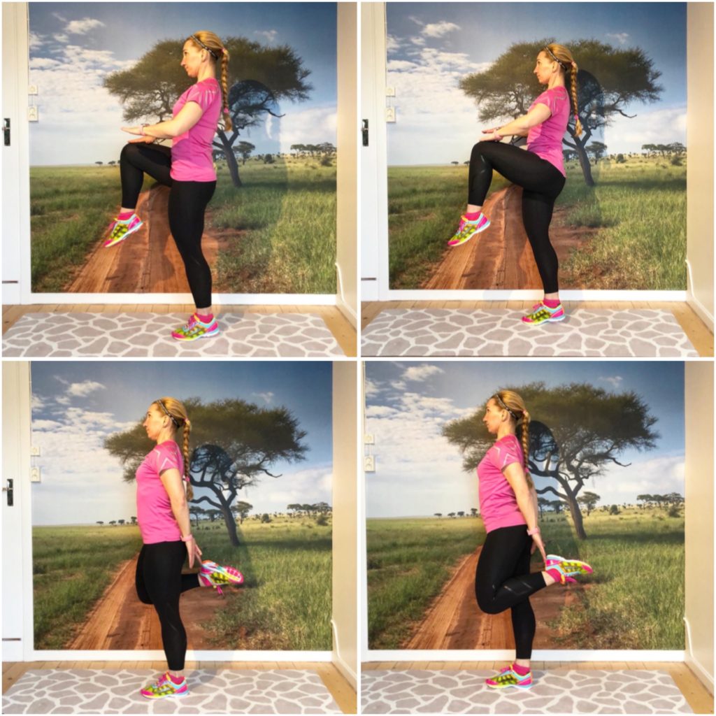 höga knän till rumpkick