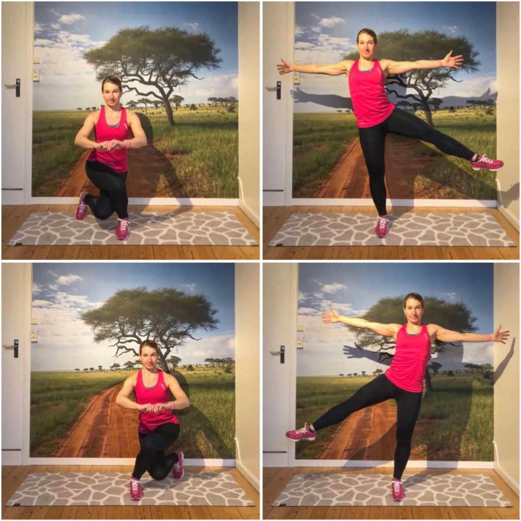 korsande utfall bakåt med stjärna