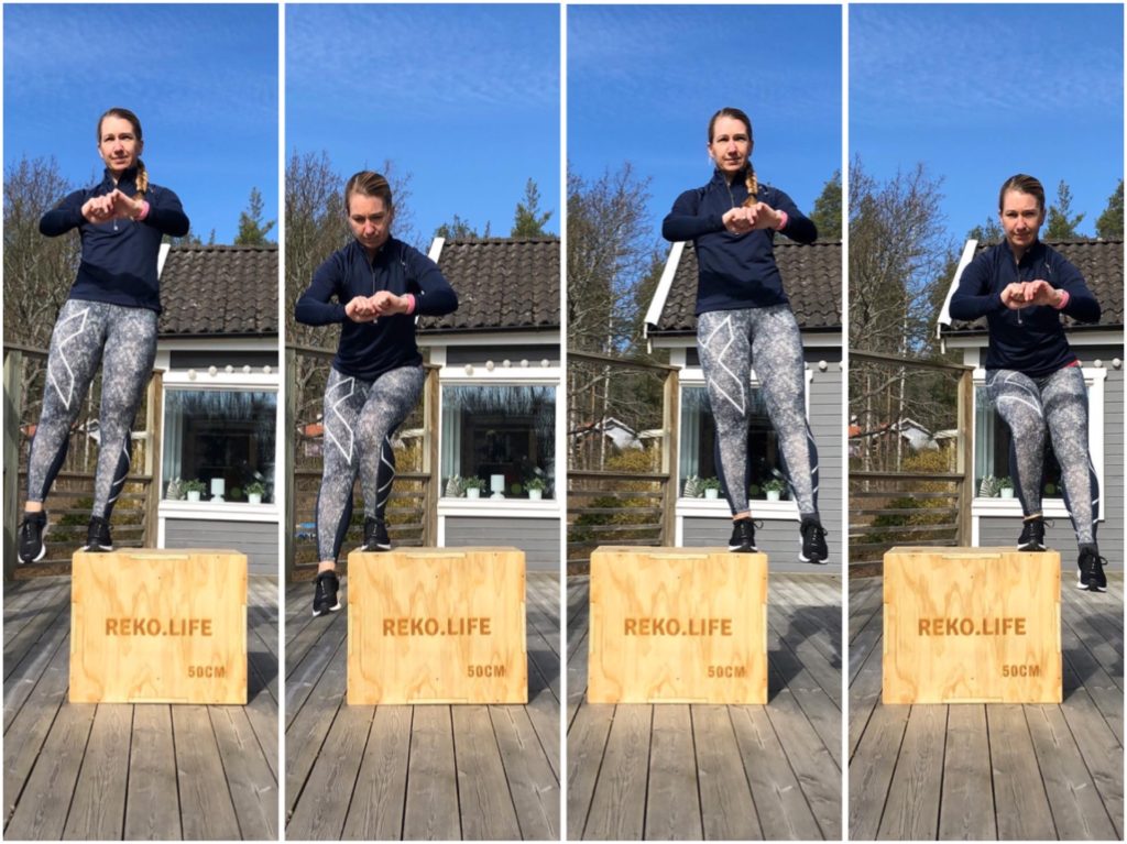Jumpbox enkel benböj