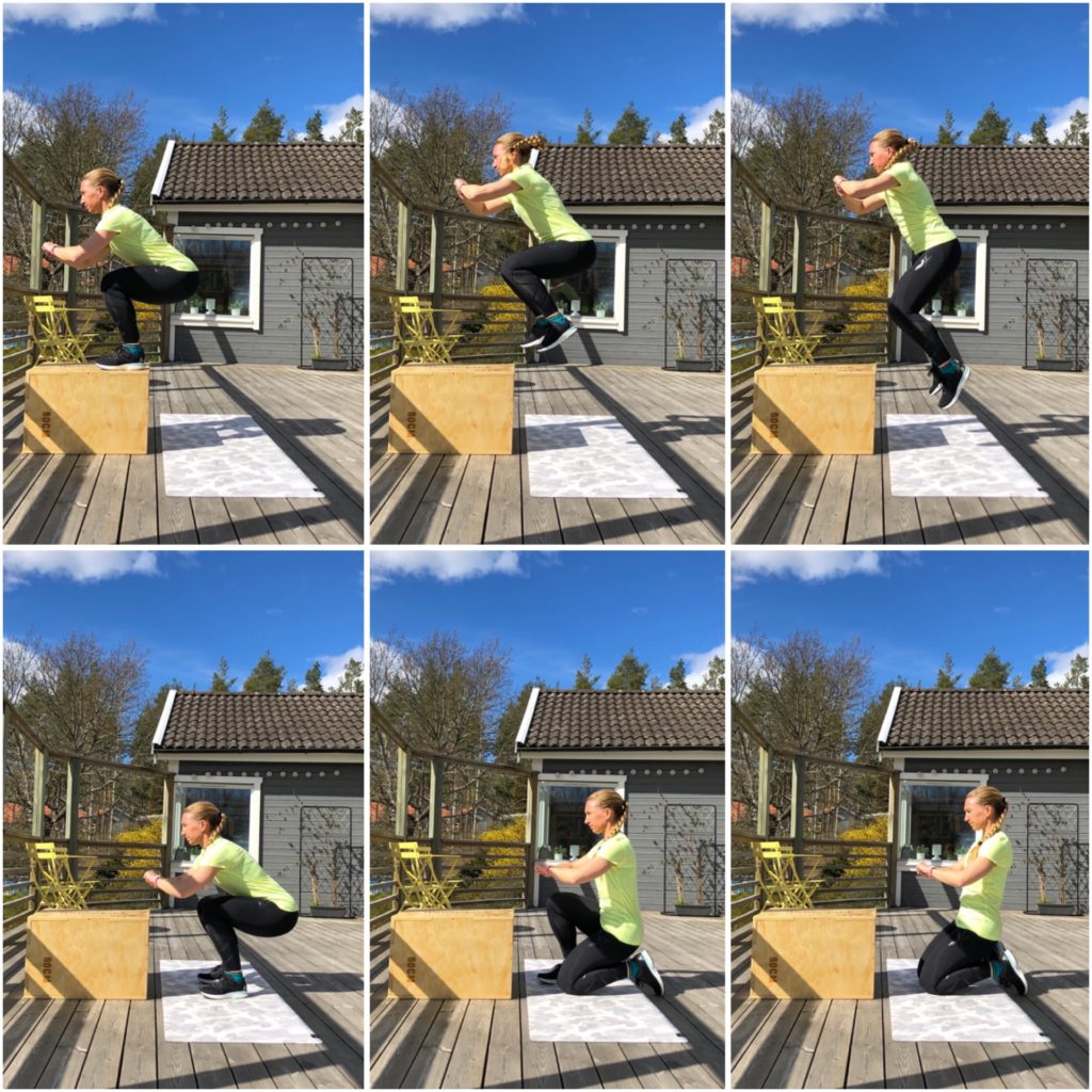 Knästående till boxjumps