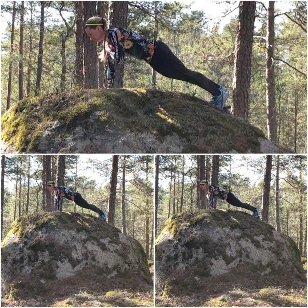 Planka med axelklapp