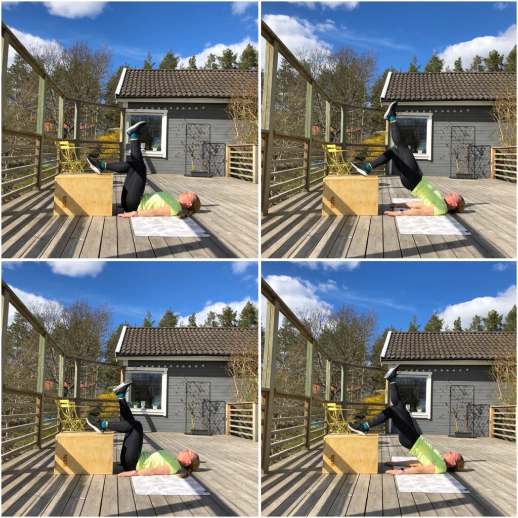 Höftresningar på ett ben