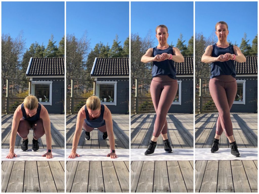 Burpees med crisscross