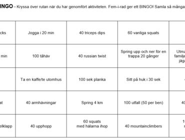 Påskhelgsbingo