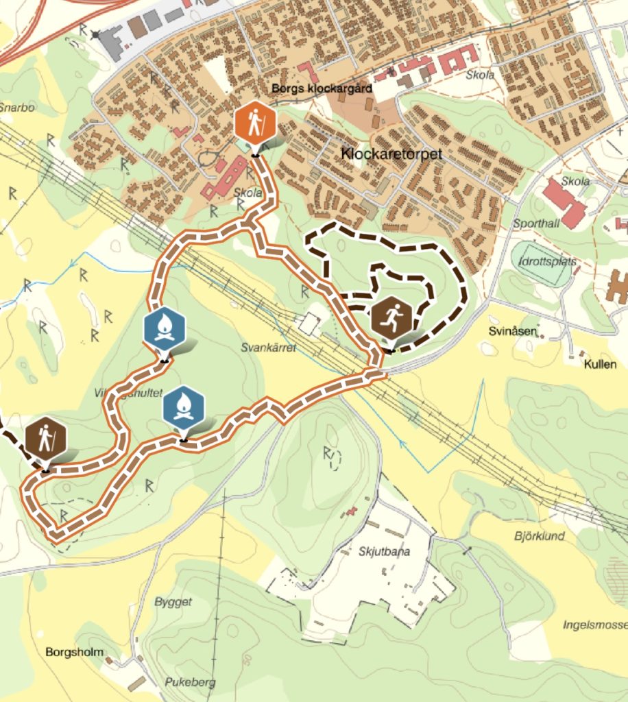 Klockaretorpsleden Naturkartan