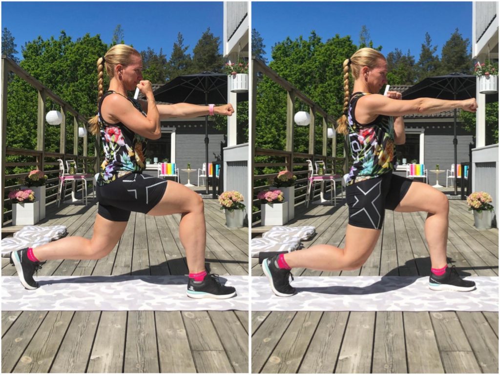 Utfallshopp med boxslag