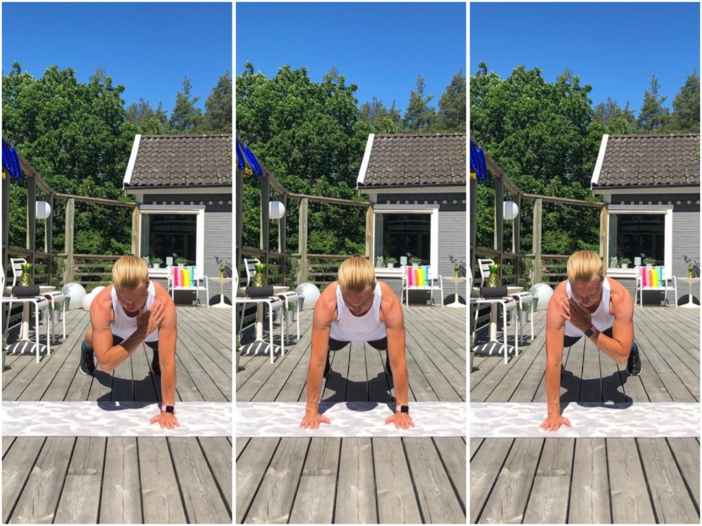 Planka med axelklapp