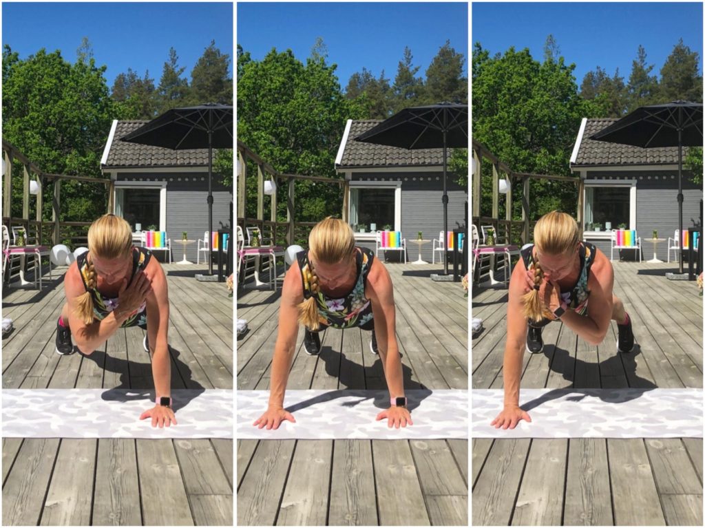 Planka med axelklapp