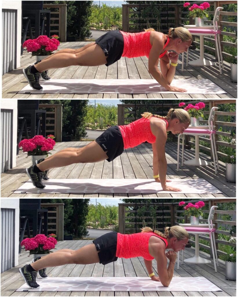 planka med armbågsdutt