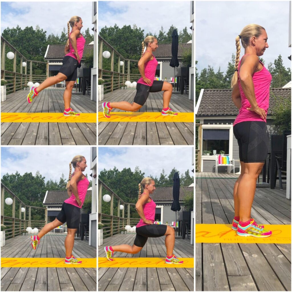 utfall bakåt med kick