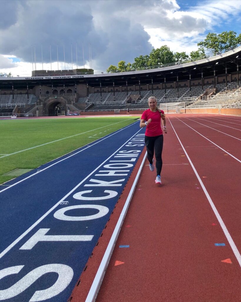 Löpning på Stockholms Stadion