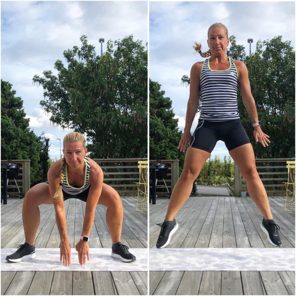 Breda squat med hopp