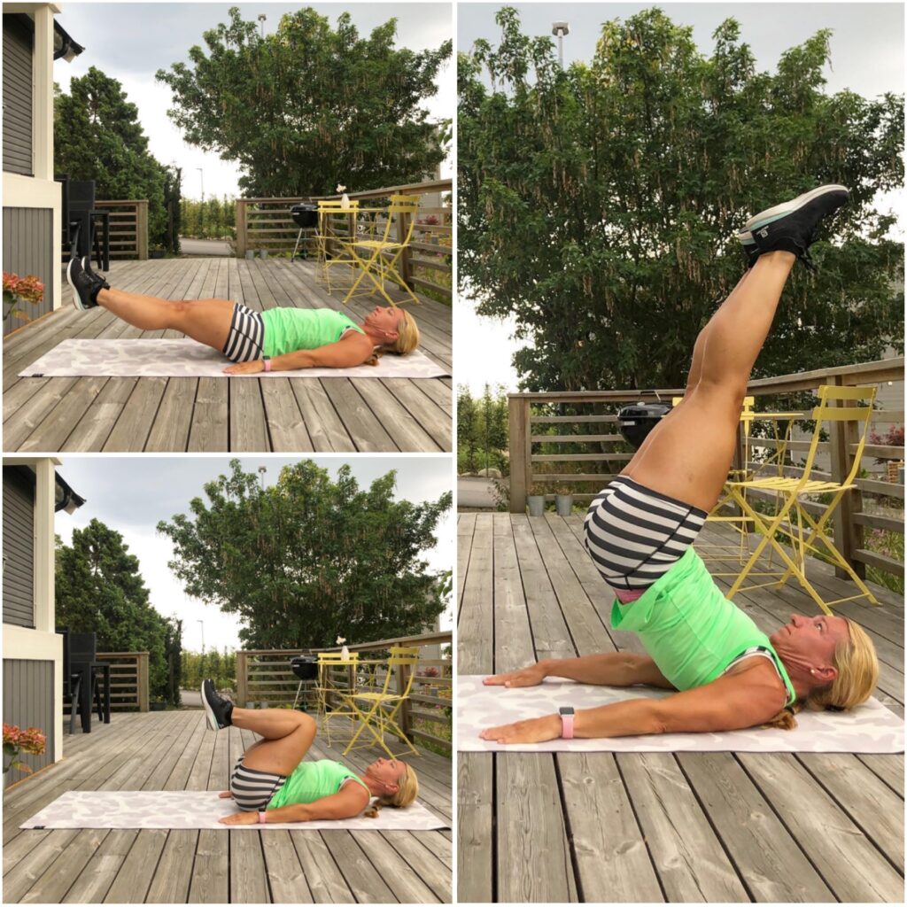 knee crunch med rumplyft