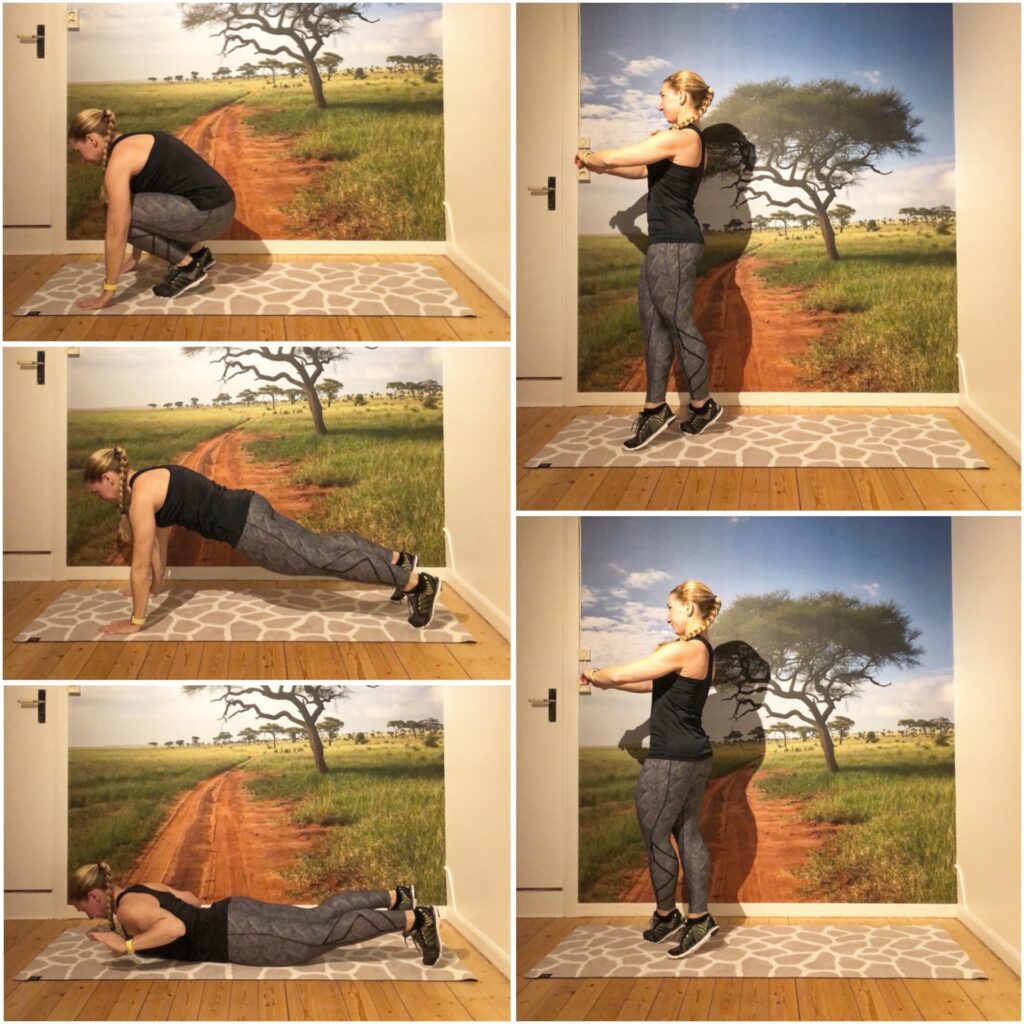 Burpees med Criss cross