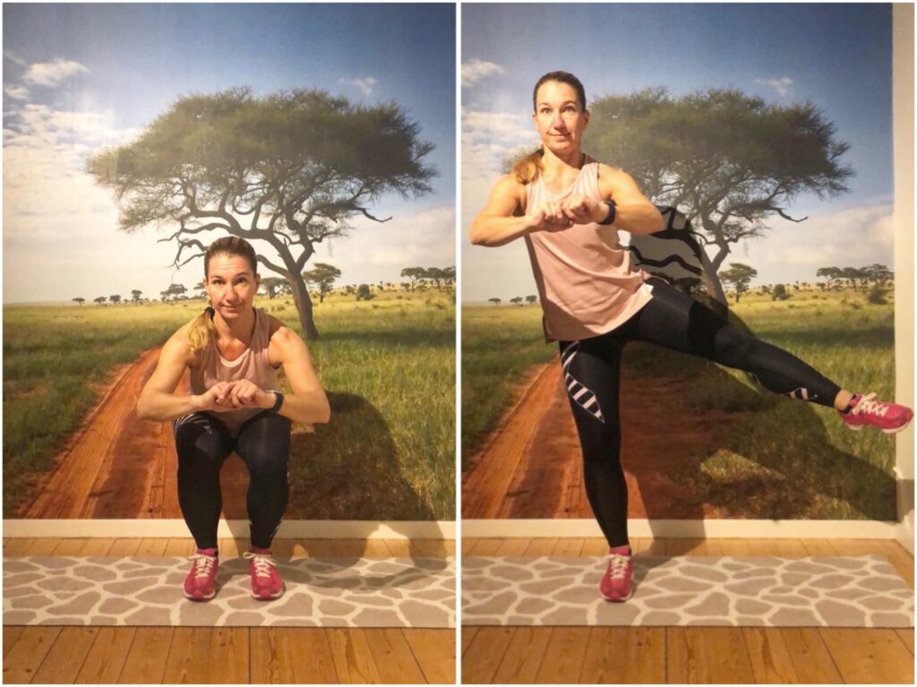 Benböj sidkick vänster