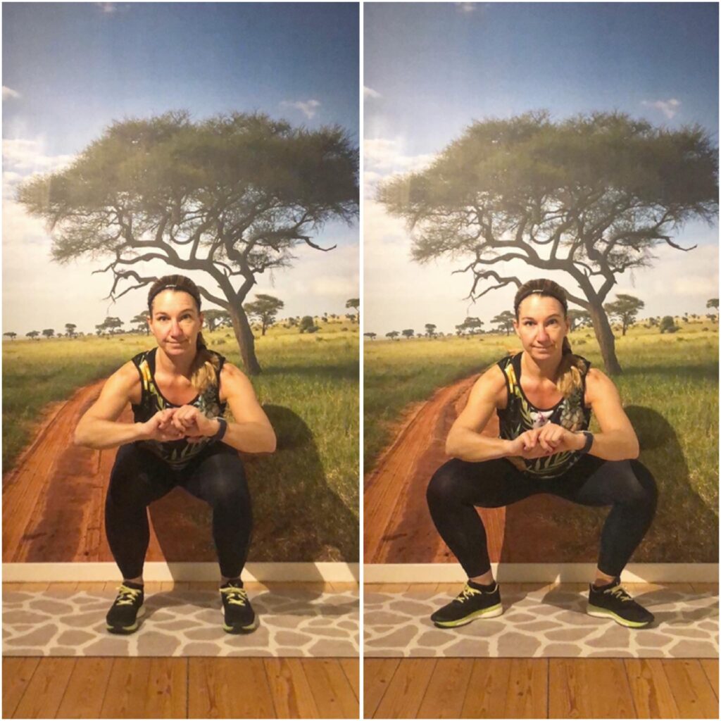 Squat med fotvinkling