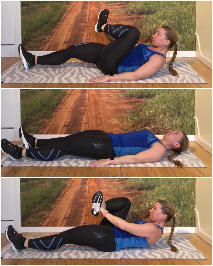 Crunches med fottouch