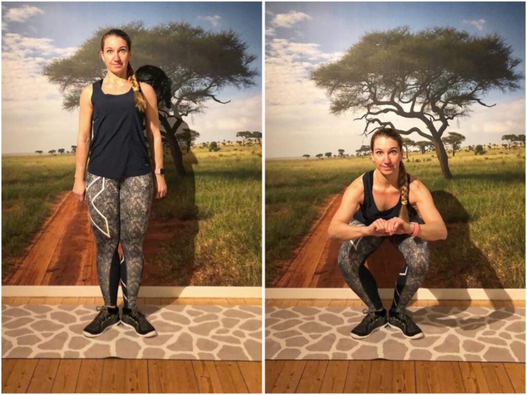 Squats hälarna ihop