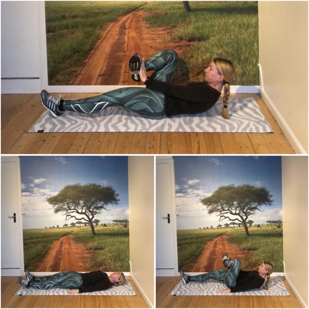 Crunches med fottouch