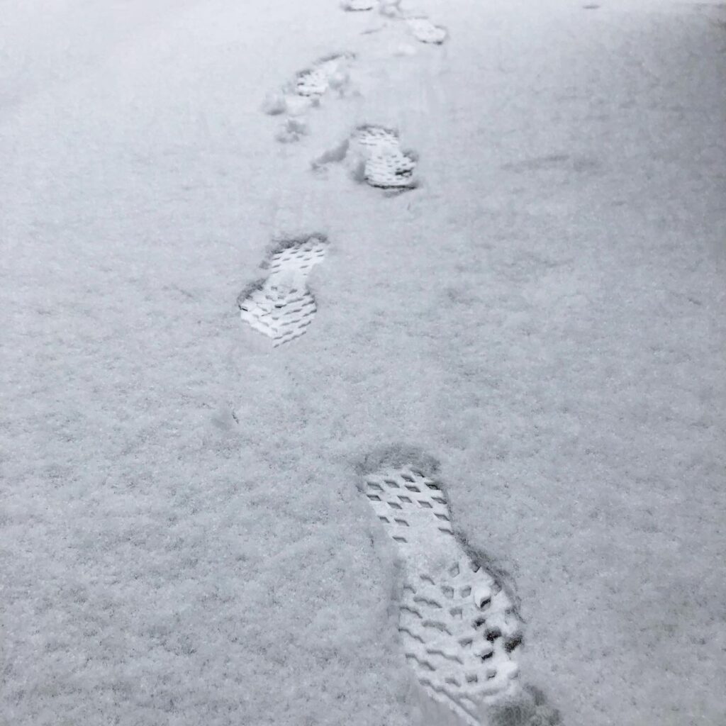 Footsteps in the snow