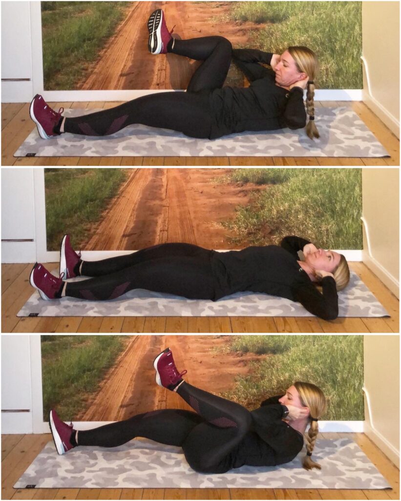 Sneda crunch med knäuppdrag