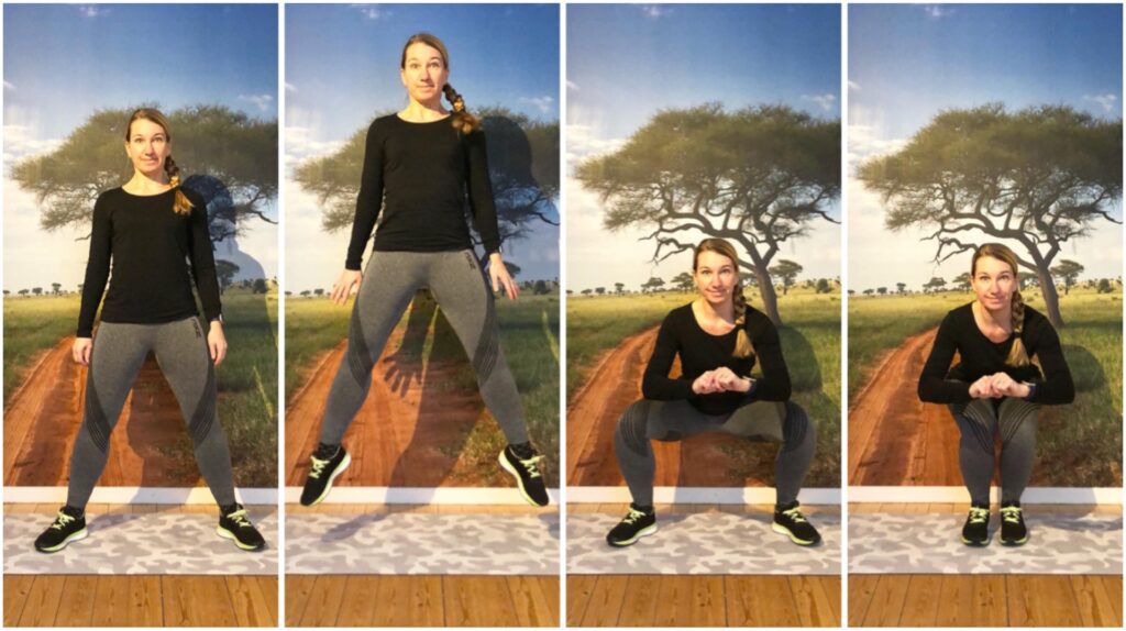 Sumosquathopp med inhopp