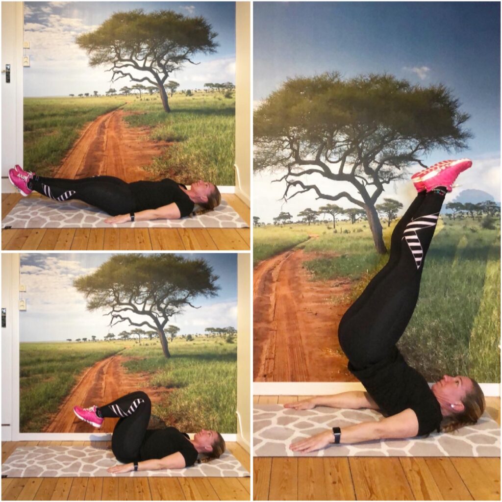 knee crunch med rumplyft