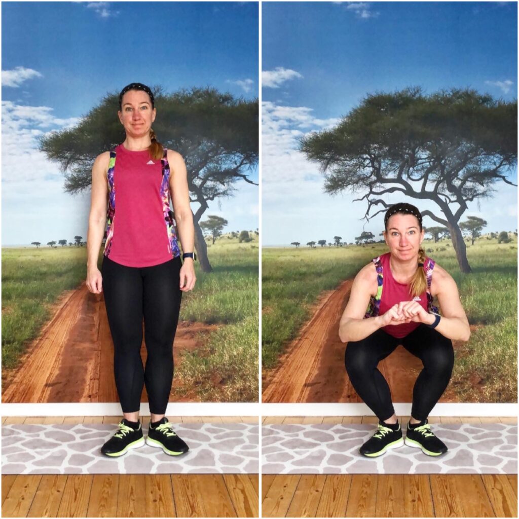 Squats med hälarna ihop