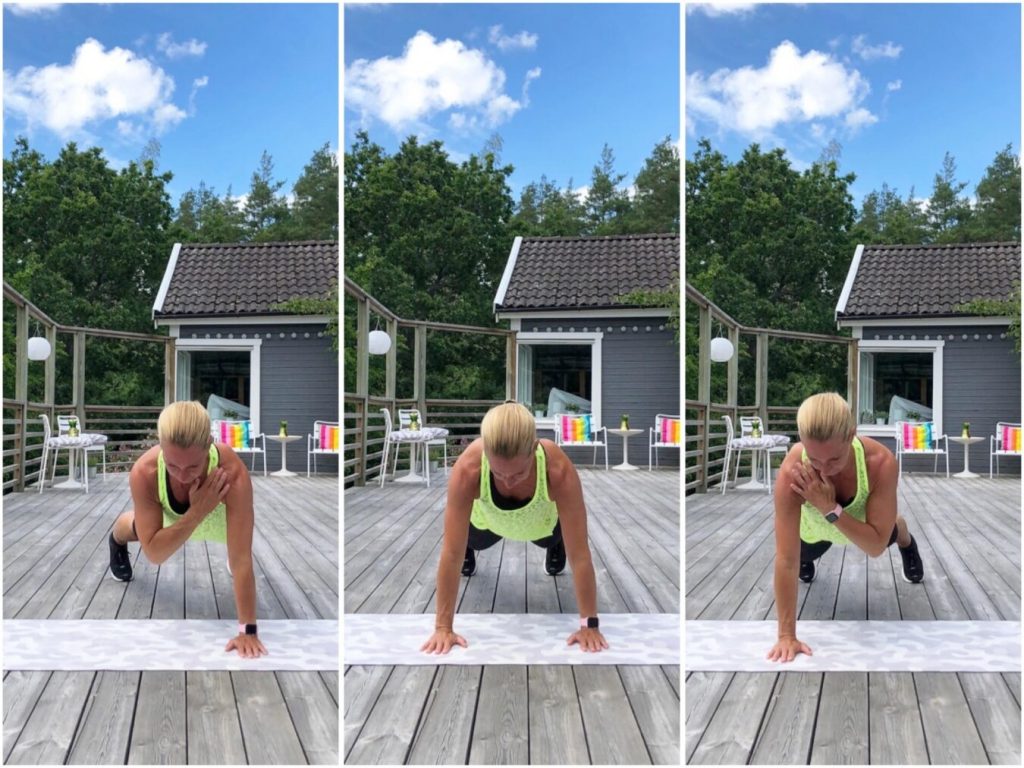 Planka med axelklapp