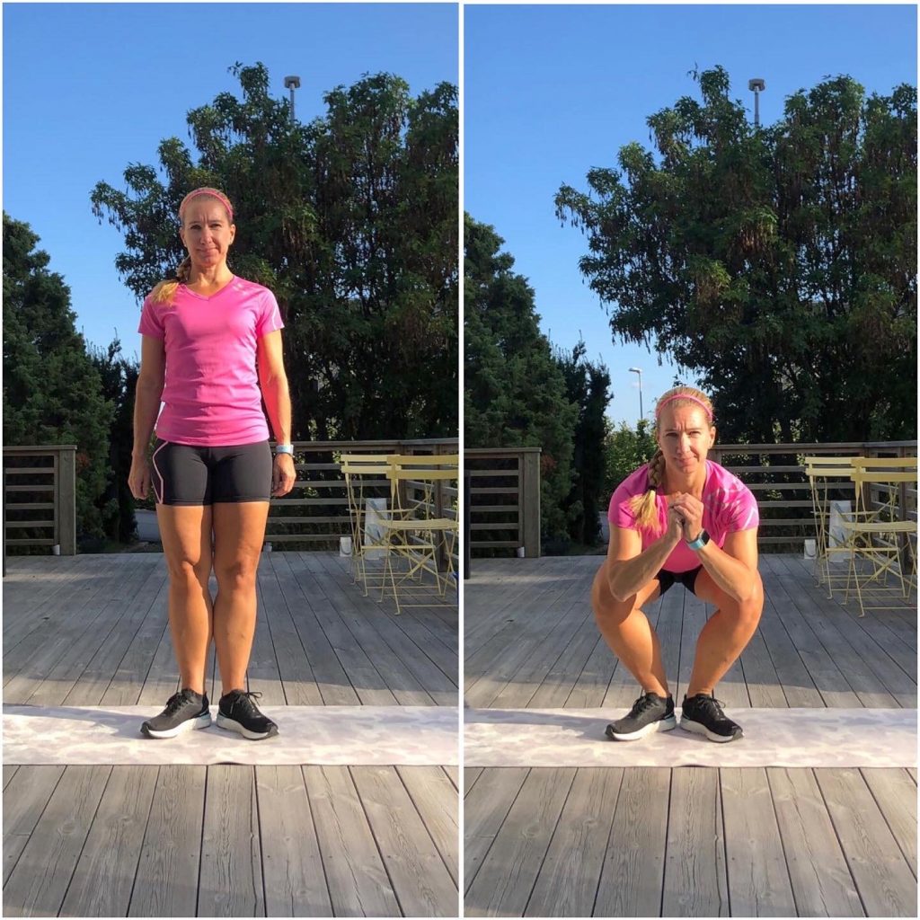 Squats med hälarna ihop