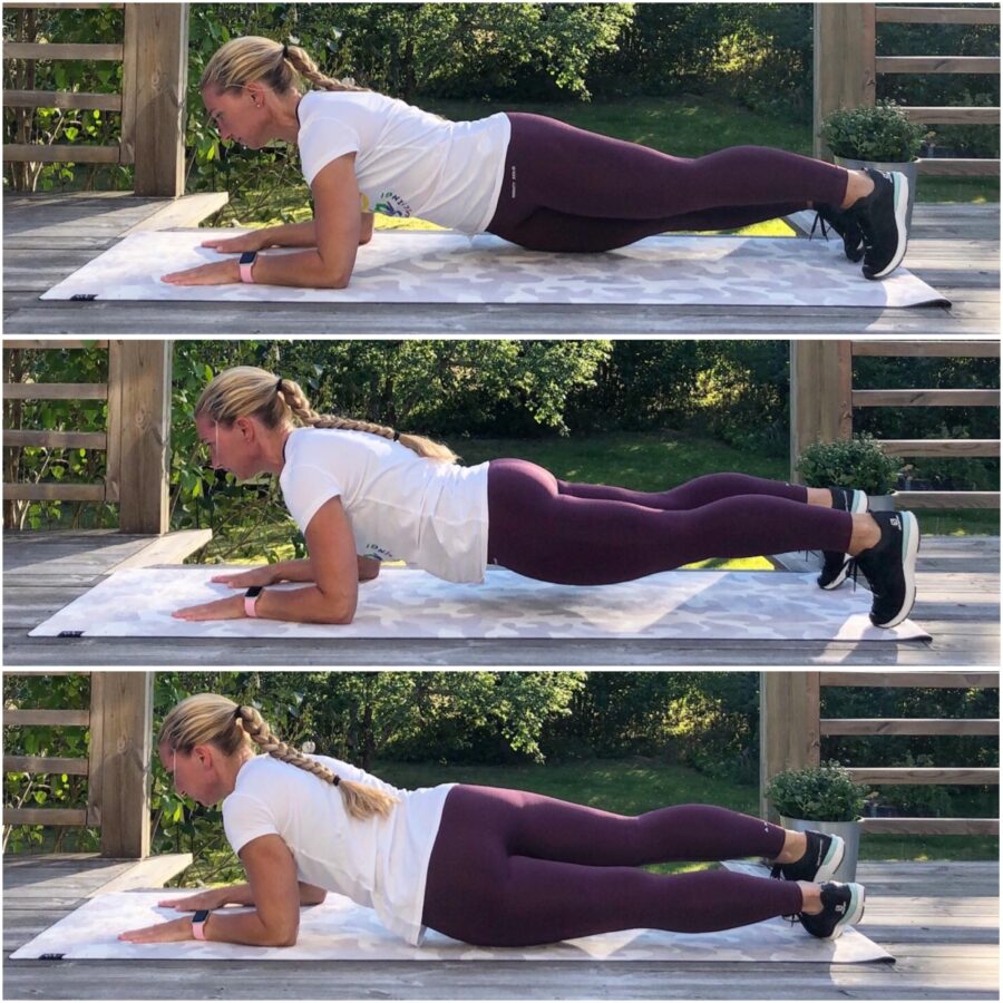 Planka med höft i marken