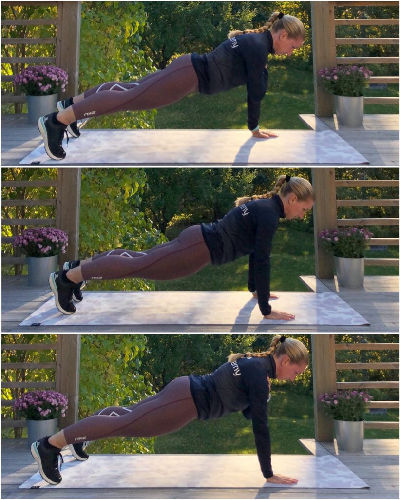 Planka med axelklapp