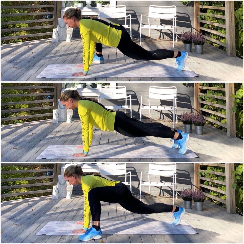 Planka med fotisättning långt fram