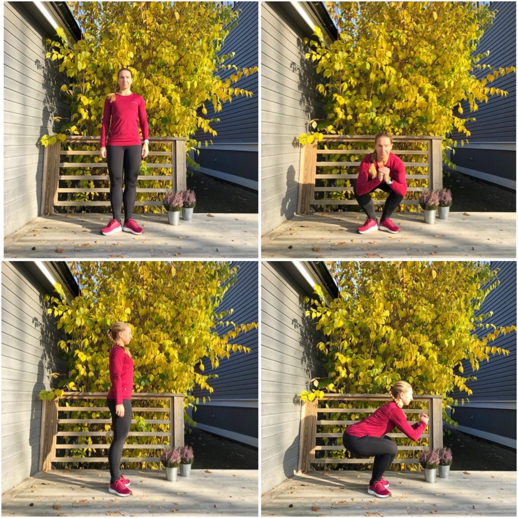 squats med hälarna ihop