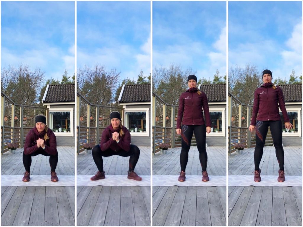 Squat med fotvinkling