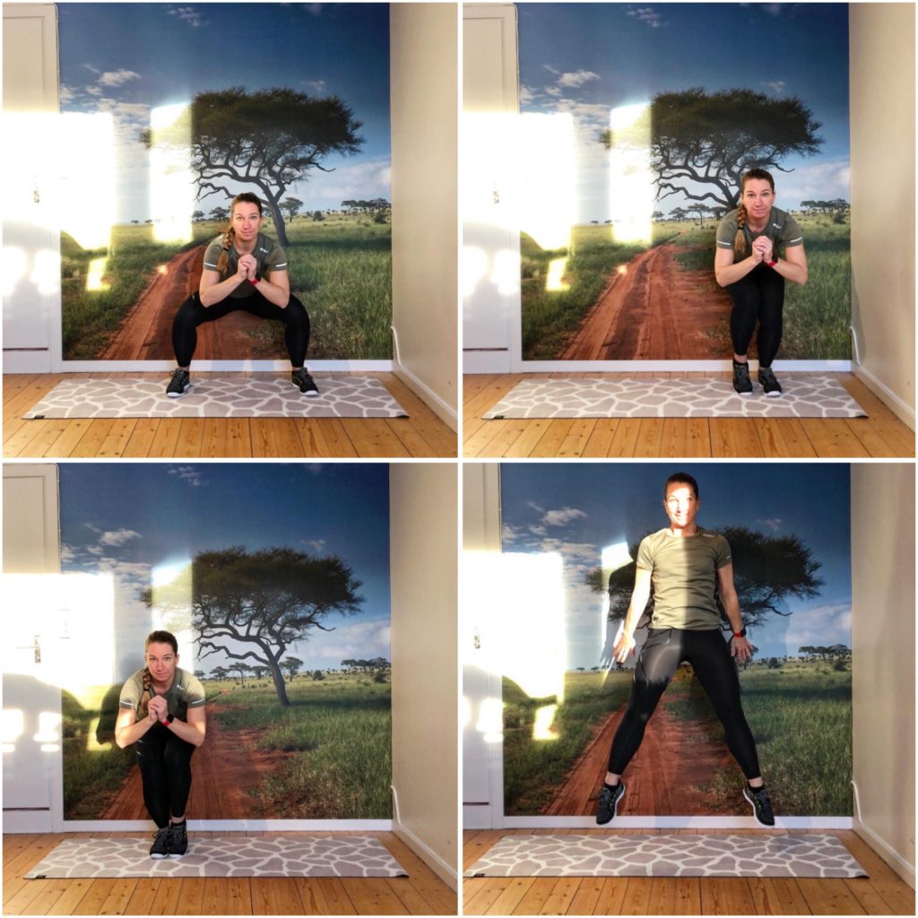 Squat - sida, sida, hopp