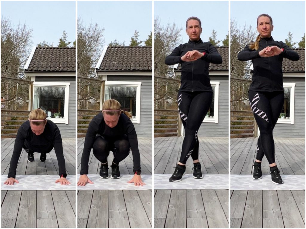 burpees med crisscross