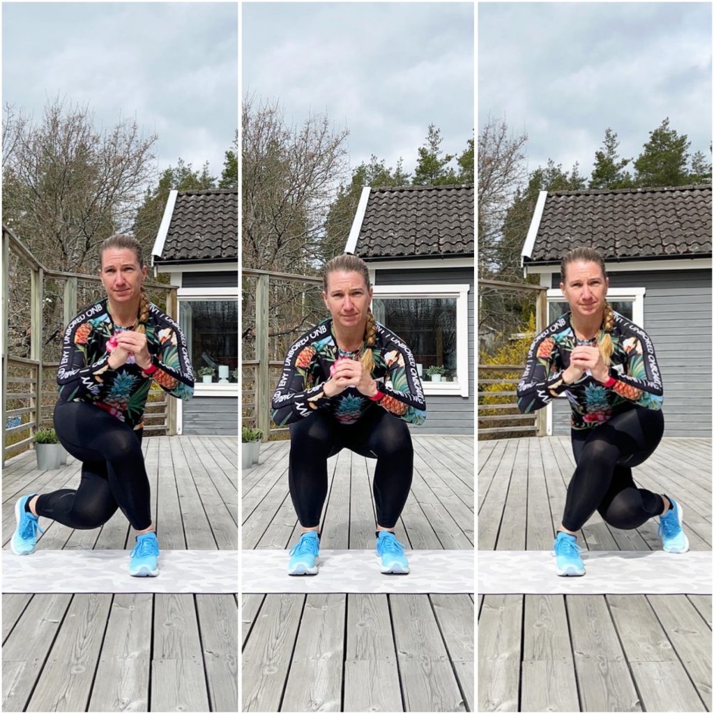 Benböj med utfall bakåt