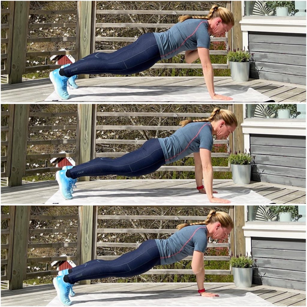 Planka med axelklapp