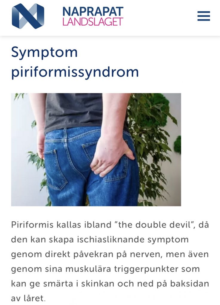 Symtom piriformis 
