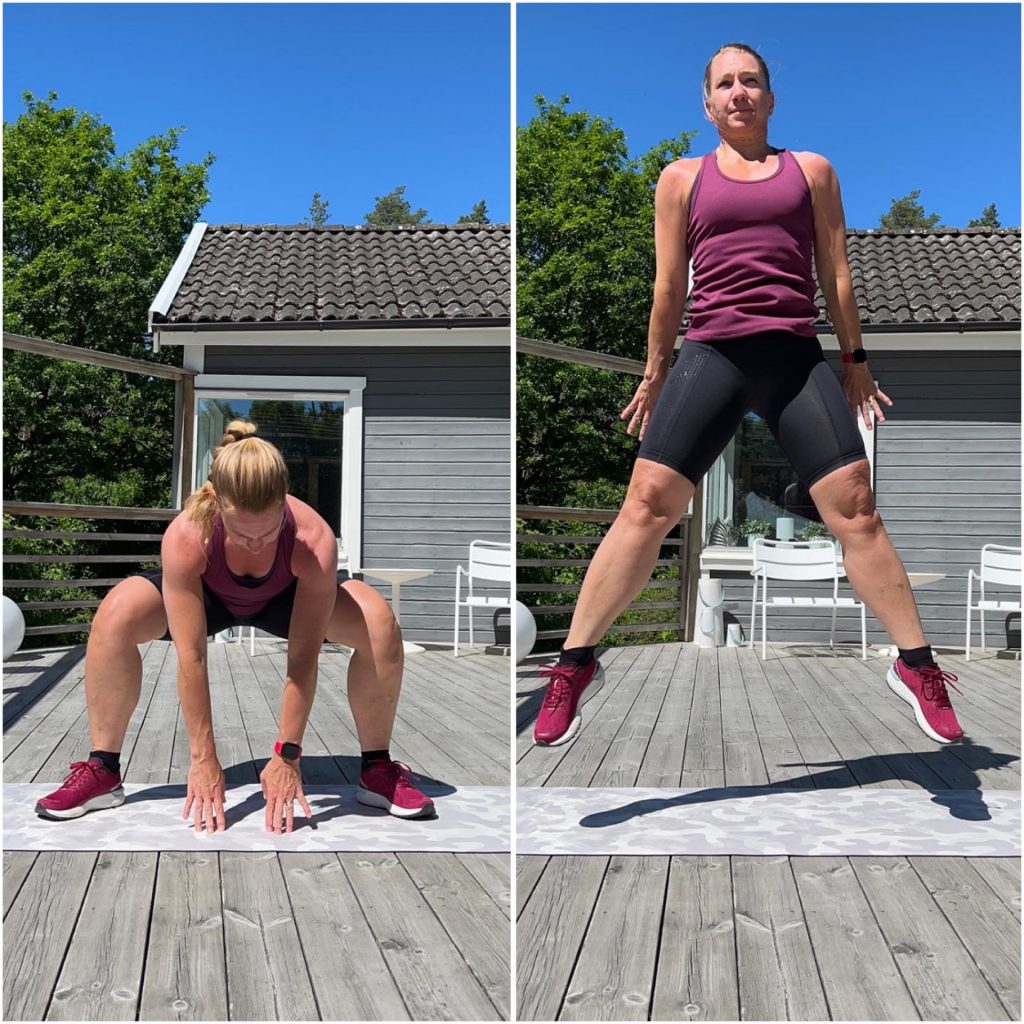 Breda squat med hopp