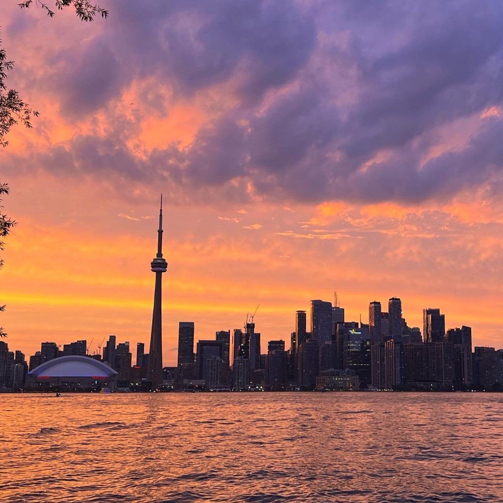 Toronto skyline i mörker