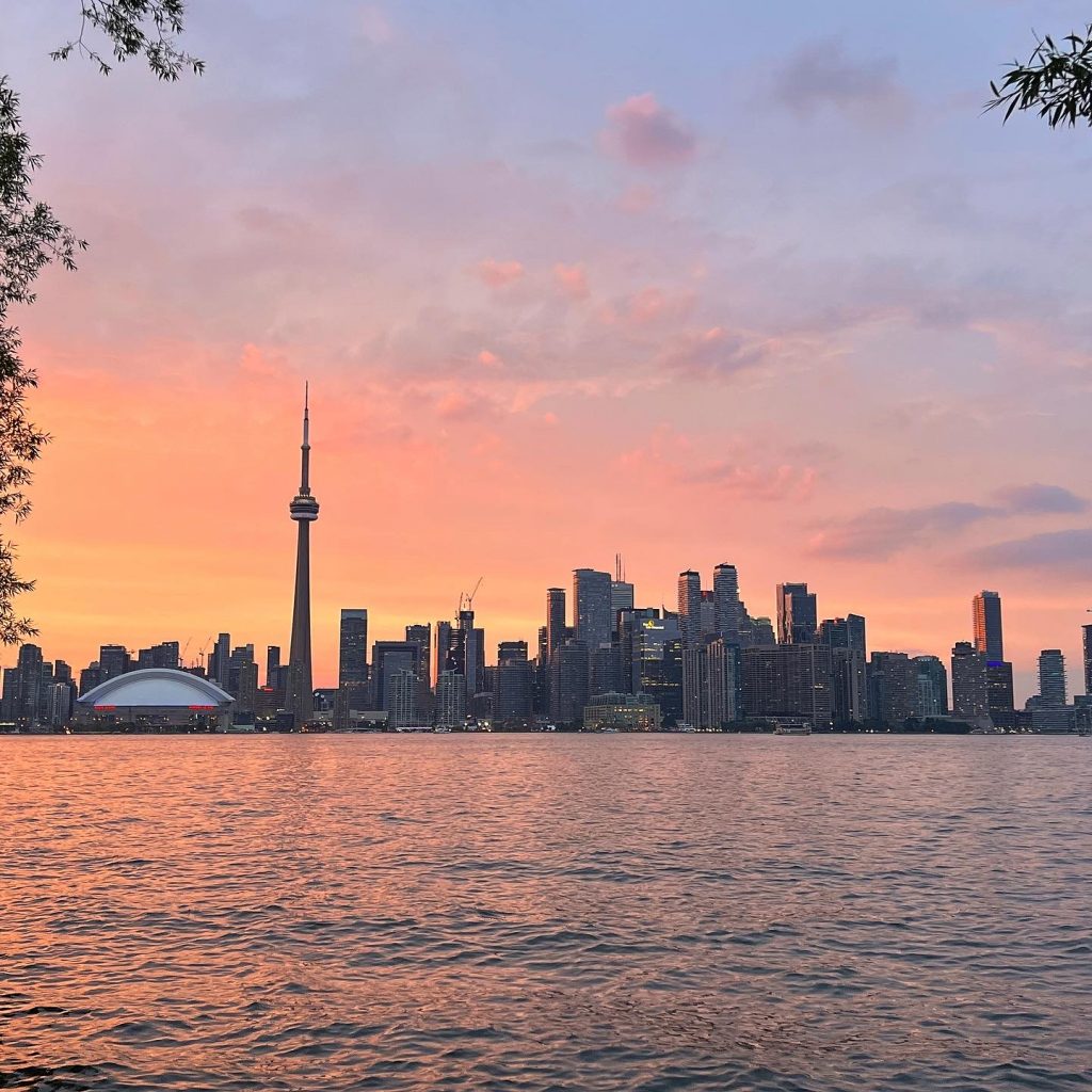 Toronto skyline i mörker