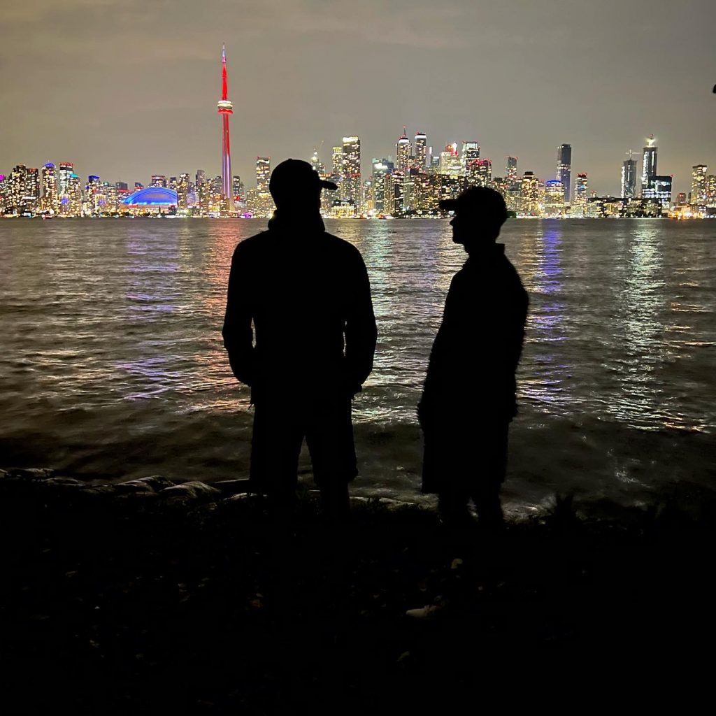 Toronto skyline i mörker